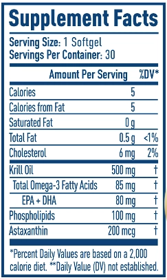 NativePath Antarctic Krill Oil supplement facts